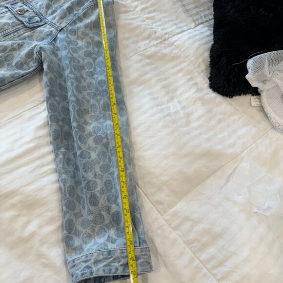 🔥🔥🔥 COACH TOP RATED Signature Denim Jacket SIZE XS🔥🔥🔥 - Picture 6 of 7
